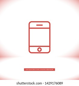 phone vector icon 10 eps , Lorem ipsum Flat design