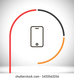 phone vector icon 10 eps , Lorem ipsum Flat design