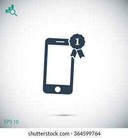 phone vector icon award