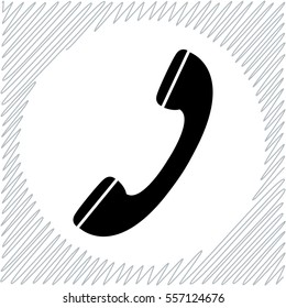 Phone vector icon - black  illustration