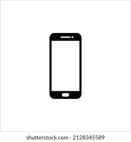 phone vector icon with blank white screen isolated on white background. color editable