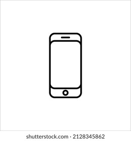 phone vector icon with blank white screen isolated on white background. color editable