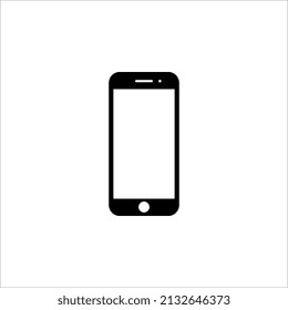 phone vector icon with blank white screen isolated on white background. color editable
