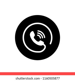 Phone vector icon, call symbol. Simple, flat design for web or mobile app