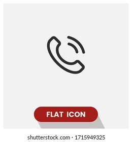 Phone vector icon. Call symbol. Simple and modern flat vector illustration for web site or mobile app.