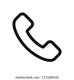 Phone vector icon. Call,communication symbol. Flat vector sign isolated on white background. Simple vector illustration for graphic and web design.