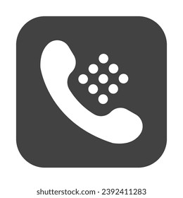 Phone vector icon. Communication symbol set of black telephones. Line icon of incoming and outgoing calls. Data transfer by phone vector.