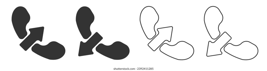 Phone vector icon. Communication symbol set of black telephones. Line icon of incoming and outgoing calls. Data transfer by phone vector.