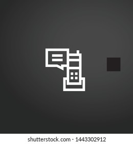 Phone vector icon. Phone concept stroke symbol design. Thin graphic elements vector illustration, outline pattern for your web site design, logo, UI. EPS 10.