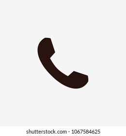 Phone vector icon. Contacts. Call center. Phone icon in trendy flat style isolated on grey background.