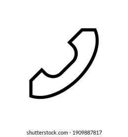 Phone vector icon. Contacts, call center sign isolated on white background. Flat design style