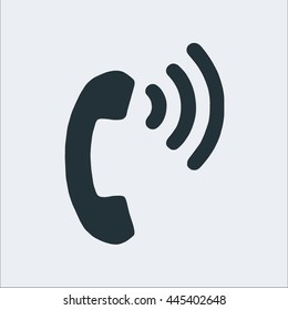 Phone vector icon. Contacts, call center sign 