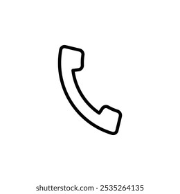 Icono de Vector del teléfono. Trazo negro editable.