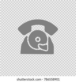 Phone vector icon eps 10. Retro telephone simple isolated illustration.