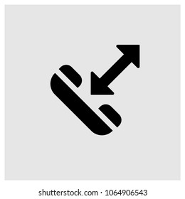Phone vector, icon, flat symbol isolated for web
