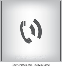 Icono de vector de teléfono. Ilustración telefónica.