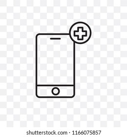 Phone vector icon isolated on transparent background, Phone logo concept