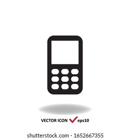 icono de vector de teléfono aislado en blanco