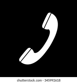 phone vector icon isolated on black