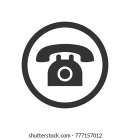Phone vector icon. Isolated on white background.