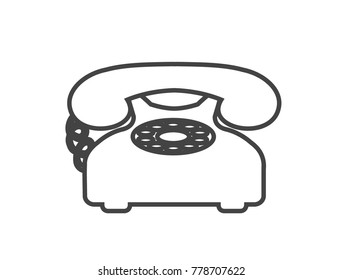 Phone vector icon isolated on white background