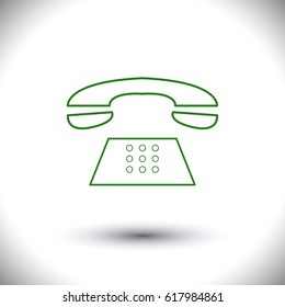 Phone vector icon with line design