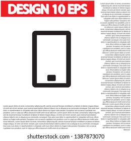 Phone Vector icon . Lorem Ipsum Illustration design