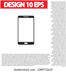 Phone Vector icon . Lorem Ipsum Illustration design