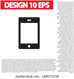 Phone Vector icon . Lorem Ipsum Illustration design