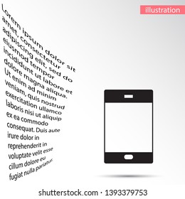 Phone Vector icon . Lorem Ipsum Illustration design