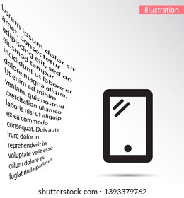 Phone Vector icon . Lorem Ipsum Illustration design