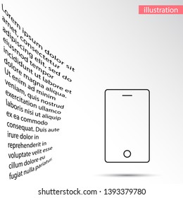 Phone Vector icon . Lorem Ipsum Illustration design