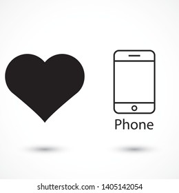 Phone Vector icon . Lorem Ipsum Illustration design