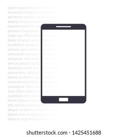 Phone Vector icon . Lorem Ipsum Illustration design