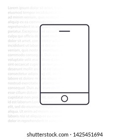 Phone Vector icon . Lorem Ipsum Illustration design