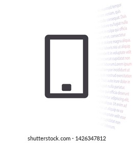 Phone Vector icon . Lorem Ipsum Illustration design