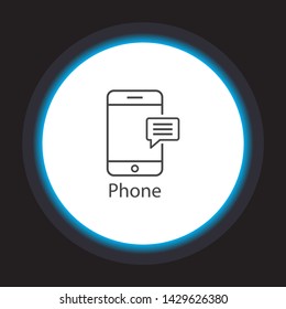 Phone Vector icon . Lorem Ipsum Illustration design