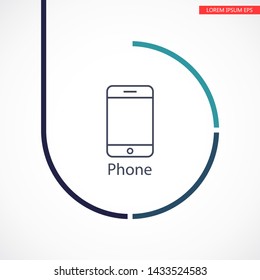 Phone Vector icon . Lorem Ipsum Illustration design