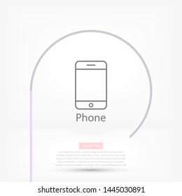 Phone Vector icon . Lorem Ipsum Illustration design