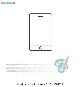 Phone Vector icon . Lorem Ipsum Illustration design