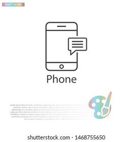 Phone Vector icon . Lorem Ipsum Illustration design