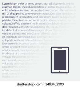 Phone Vector icon . Lorem Ipsum Illustration design