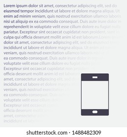 Phone Vector icon . Lorem Ipsum Illustration design
