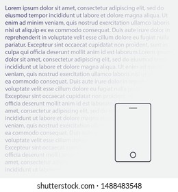 Phone Vector icon . Lorem Ipsum Illustration design