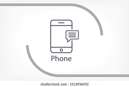 Phone Vector icon . Lorem Ipsum Illustration design