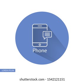 Phone Vector icon . Lorem Ipsum Illustration design
