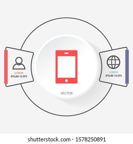 Phone Vector icon . Lorem Ipsum Illustration design