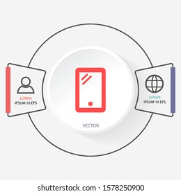 Phone Vector icon . Lorem Ipsum Illustration design