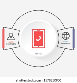 Phone Vector icon . Lorem Ipsum Illustration design