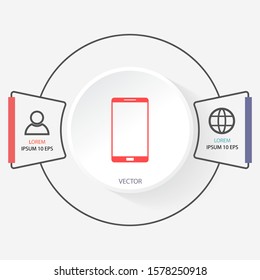 Phone Vector icon . Lorem Ipsum Illustration design